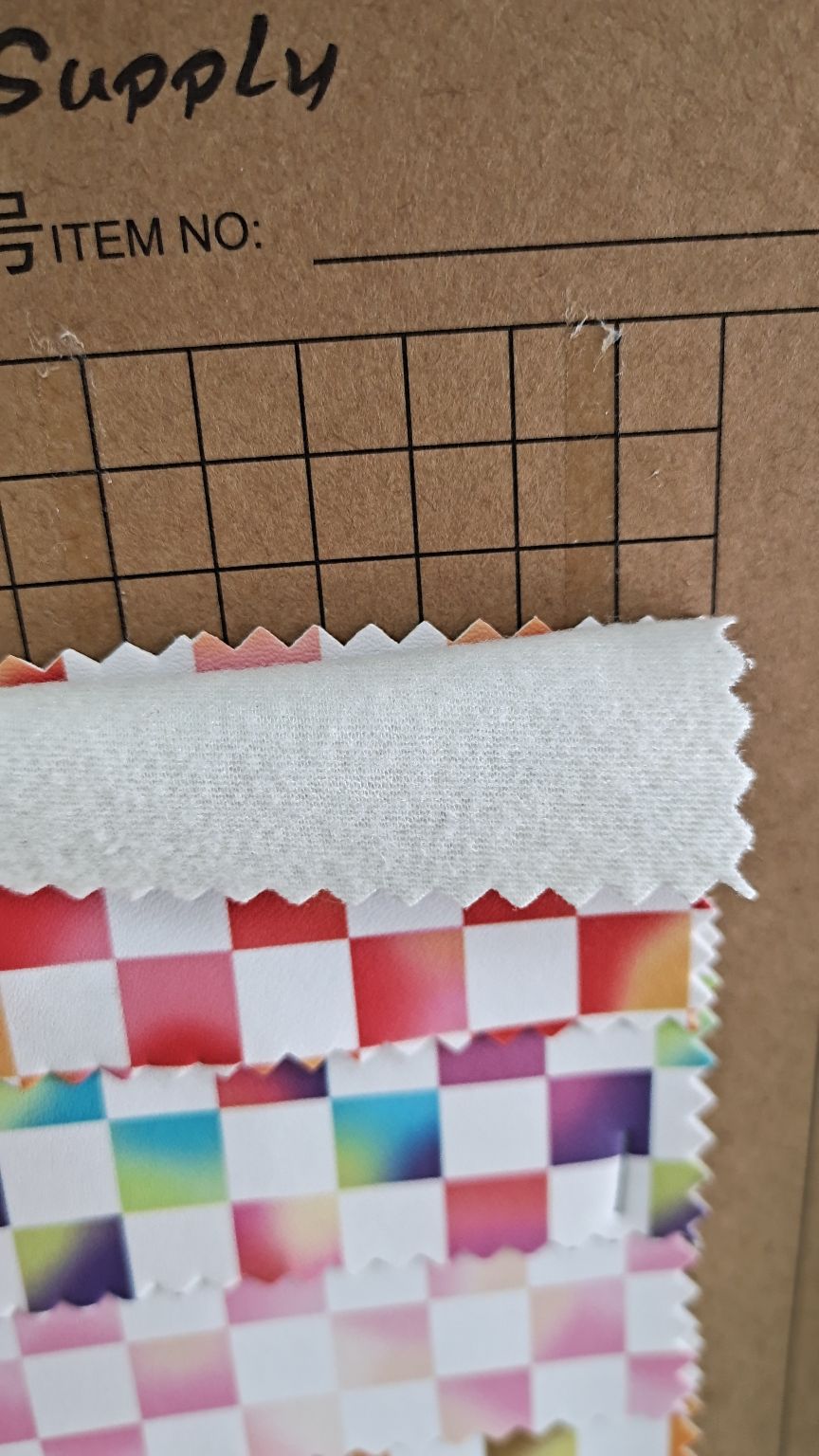 pvc leather invisible square pattern leather detail image 2
