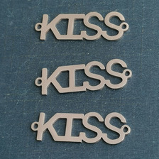 厂家直销欧美跨境热销KISS手链吊坠项链不锈钢时尚简约饰品