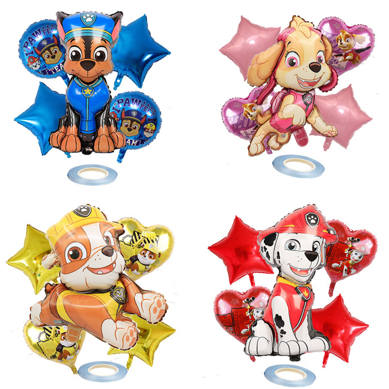 New Paw Patrol Dog Patrol Balloon Set for children's birthday party scene decoration and setting supplies