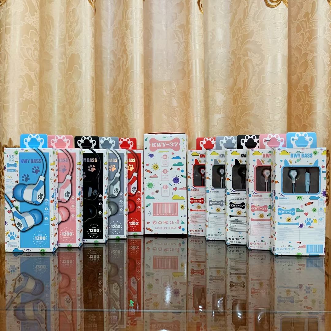 Guangdong Sogo brand headphones, KWY-37 headphones, mobile phone headphones, headphones with labels, ear tips, ear labels Application Scenario