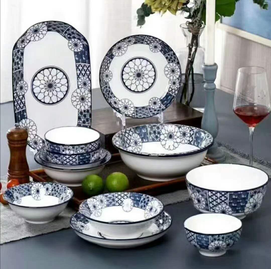 8-inch Blue Melody rice plate, 60 pieces each Item Picture