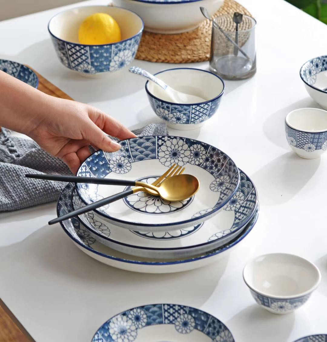 8-inch Blue Melody rice plate, 60 pieces each Specification image