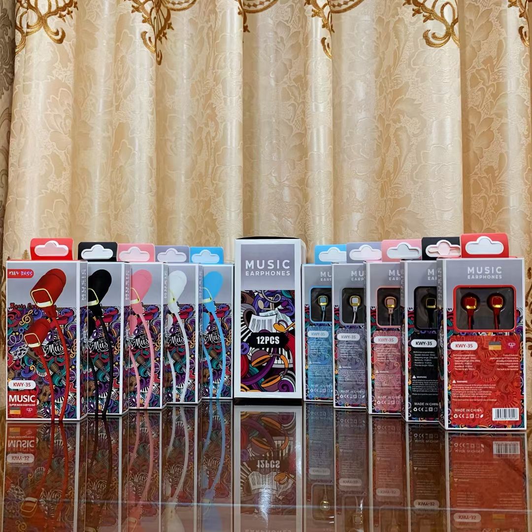 Guangdong Sogo brand headphones, KWY-35 headphones, mobile phone headphones, headphones with labels, ear tips, ear labels Application Scenario