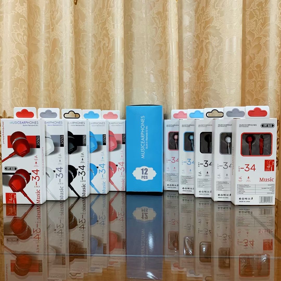 Guangdong Sogo brand headphones, KWY-34 headphones, mobile phone headphones, headphones with labels, ear tips, ear labels Application Scenario