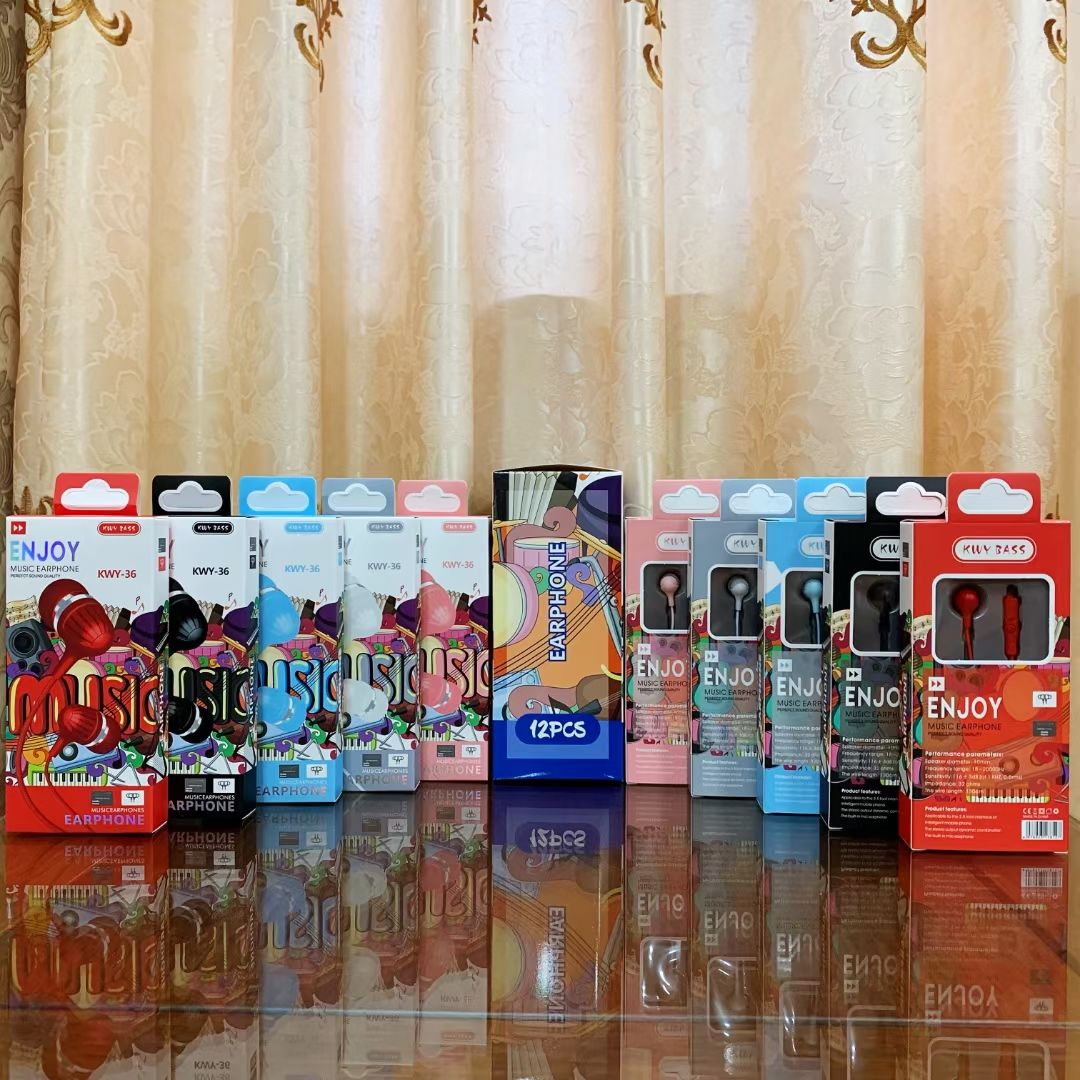 Guangdong Sogo brand headphones, KWY-36 headphones, mobile phone headphones, headphones with labels, ear tips, ear labels Application Scenario