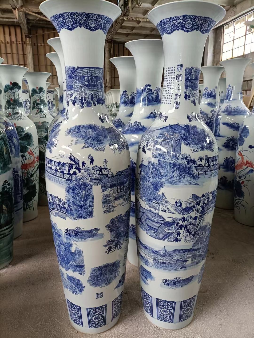 景德镇陶瓷落地大花瓶高度140厘米   厂家直销  批发   可定制详情图2