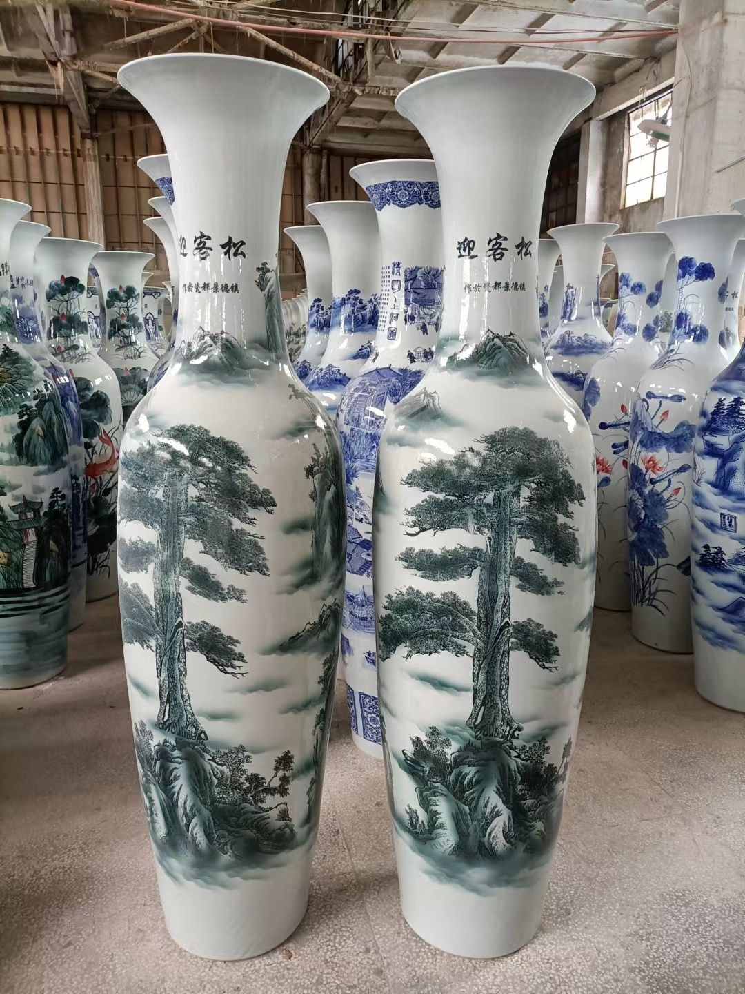 景德镇陶瓷落地大花瓶高度140厘米   厂家直销  批发   可定制详情图1