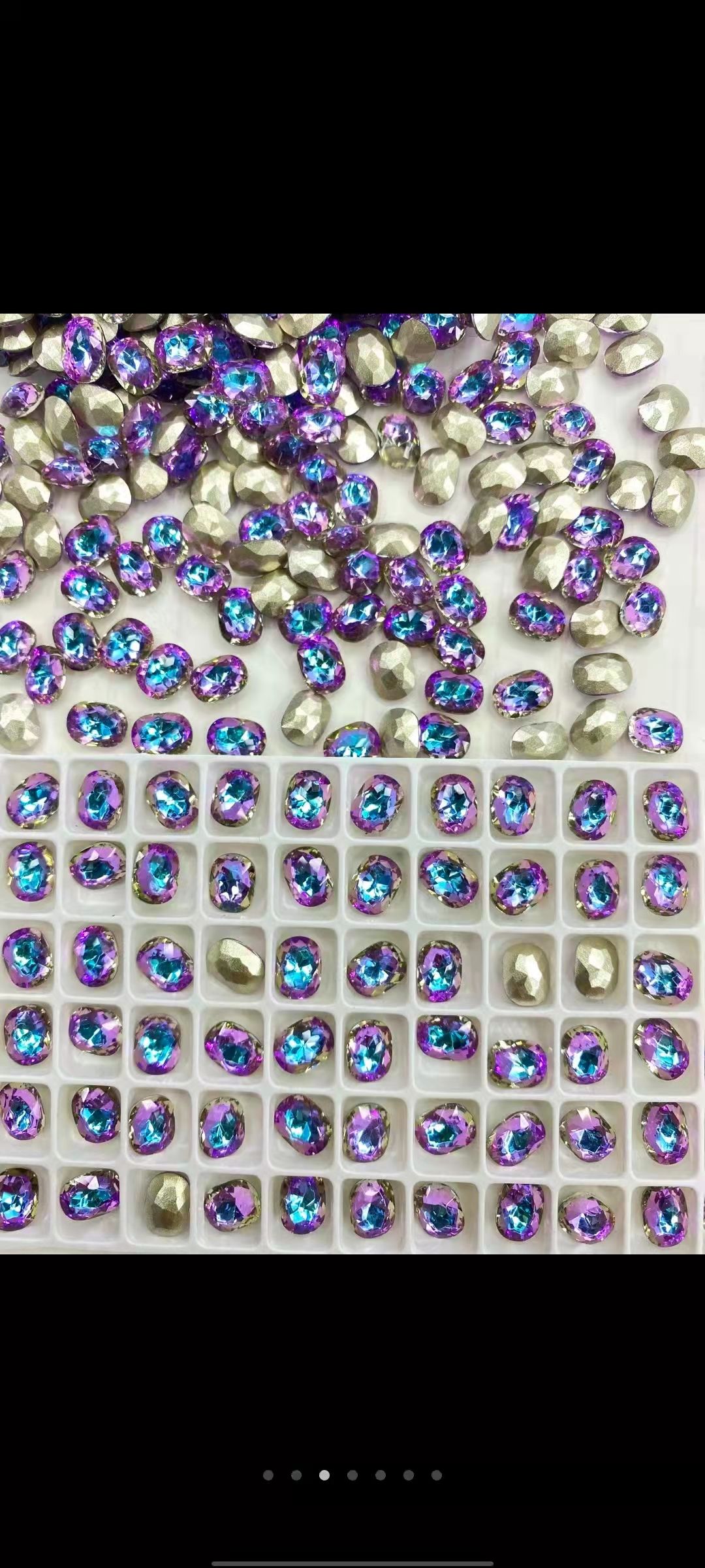 Manicura bugigantilla largo cuadrado espejo mágico diamante red diamante adorno estilo explosivo espejo superflash strass fondo plano diamante perfilado acabado 5002 detail image 17