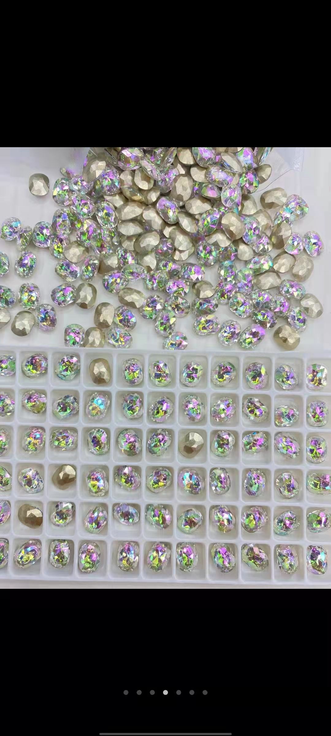 Manicura bugigantilla largo cuadrado espejo mágico diamante red diamante adorno estilo explosivo espejo superflash strass fondo plano diamante perfilado acabado 5002 detail image 16