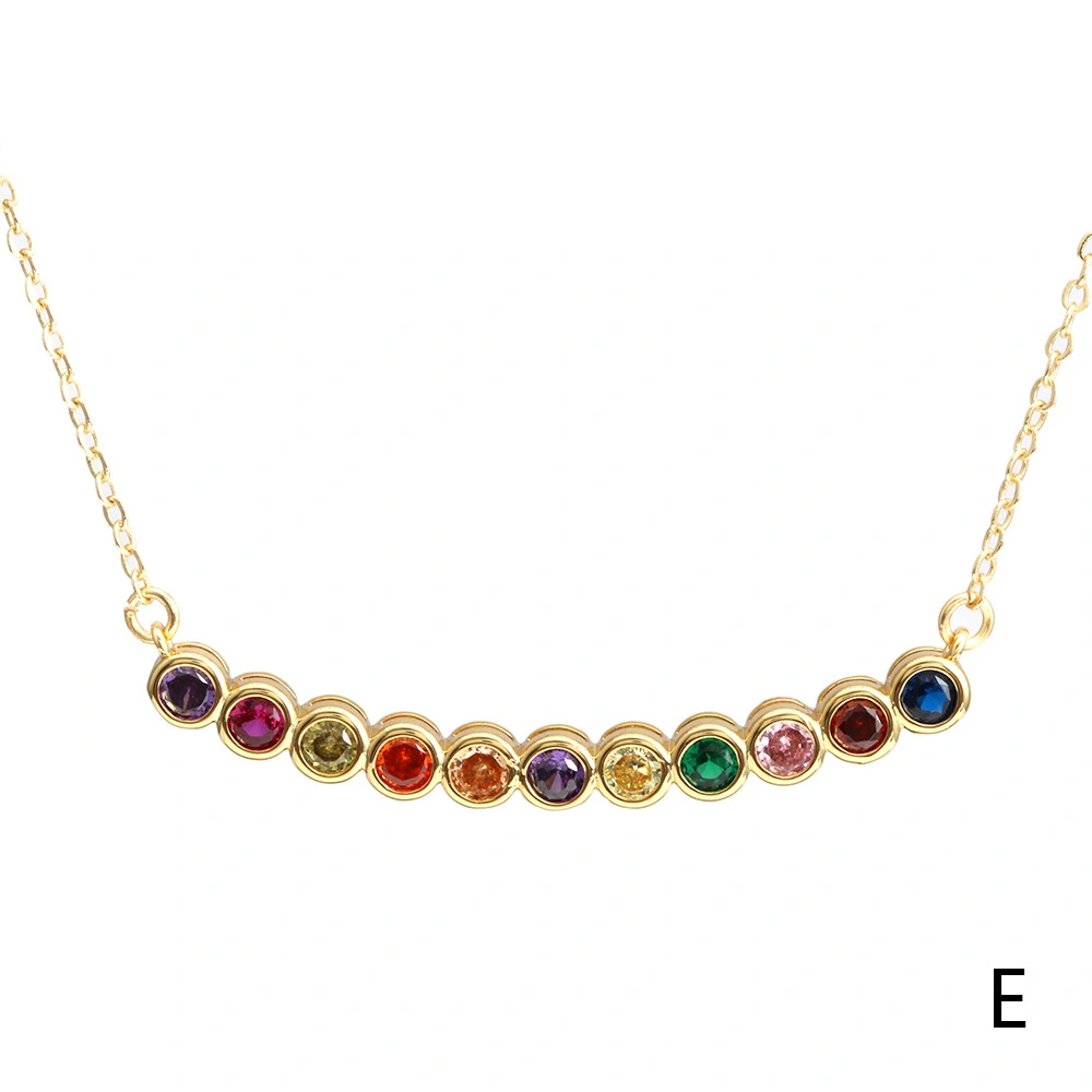A fashionable lady's necklace features a row of slightly inlaid round zircon pendants and a collarbone chain. It is a niche design and elegant necklace accessory detail image 7