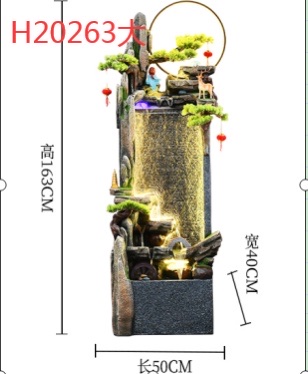 Water flow bonsai, atomized rockery, home decoration, water flow curtain wall, feng shui wheel, water ball, LED lighting, decorative design, creative decorative handicrafts Application Scenario