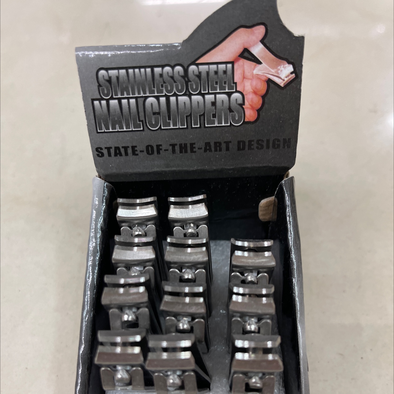 小弯展示盒不锈钢指甲刀
