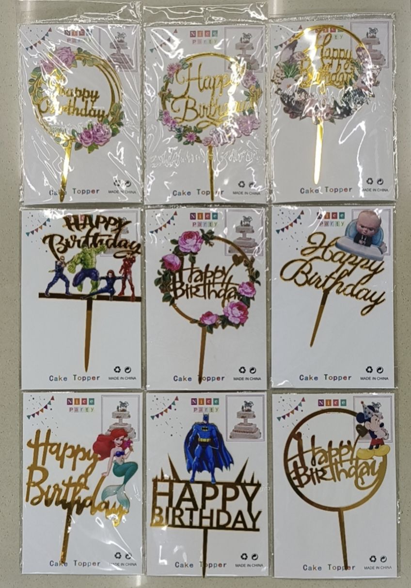 亚克力彩印插牌 蛋糕插牌 婚庆插牌 派对插牌详情图2