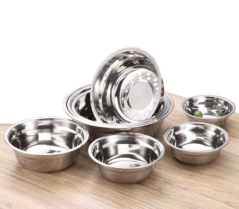 不锈钢盆子套装食堂不锈钢碗加厚家用厨房洗菜篮大汤盆