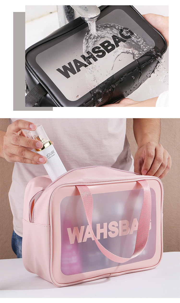 Pvc Makeup Bag New W Large Capacity Portable Female Travel Transparent Waterproof Toiletry Bag Storage Bag Handbag Item Picture