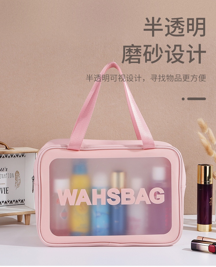 Pvc Makeup Bag New W Large Capacity Portable Female Travel Transparent Waterproof Toiletry Bag Storage Bag Handbag undefined