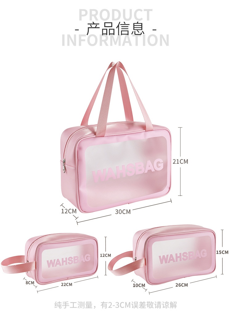 Pvc Makeup Bag New W Large Capacity Portable Female Travel Transparent Waterproof Toiletry Bag Storage Bag Handbag undefined