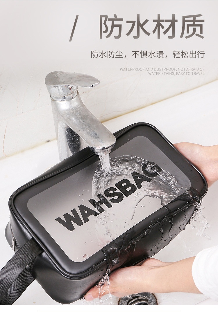 Pvc Makeup Bag New W Large Capacity Portable Female Travel Transparent Waterproof Toiletry Bag Storage Bag Handbag undefined