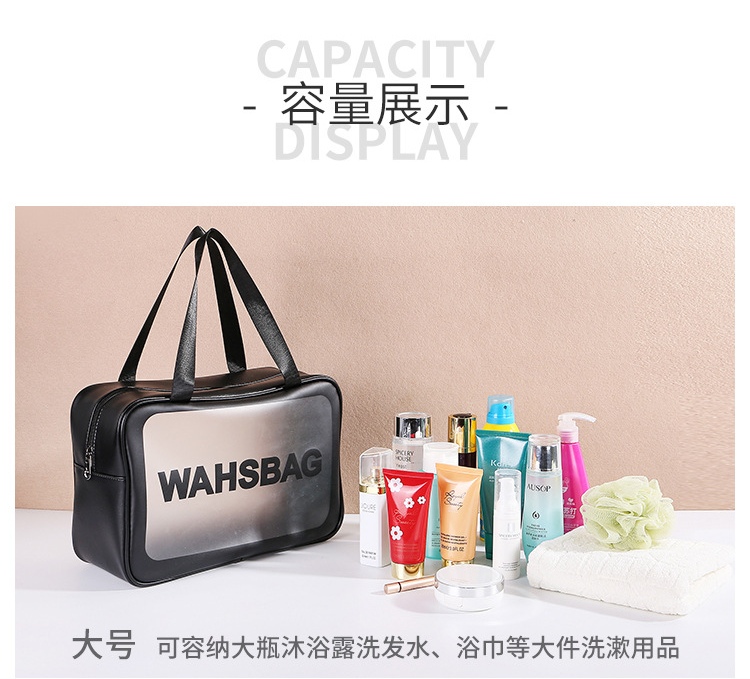 Pvc Makeup Bag New W Large Capacity Portable Female Travel Transparent Waterproof Toiletry Bag Storage Bag Handbag undefined