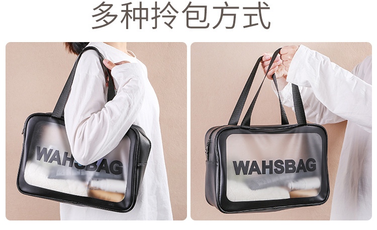 Pvc Makeup Bag New W Large Capacity Portable Female Travel Transparent Waterproof Toiletry Bag Storage Bag Handbag undefined