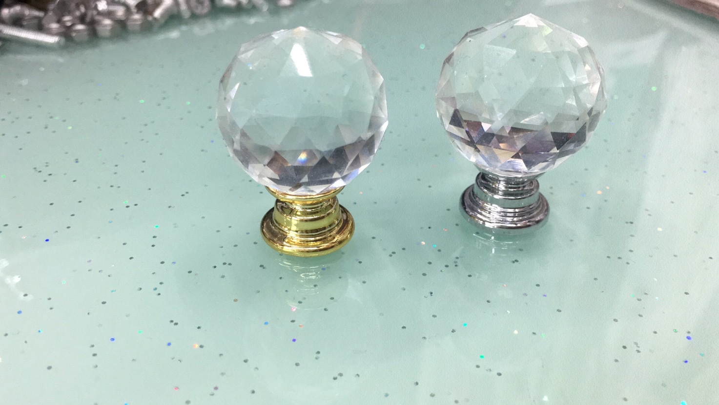 Crystal handle, handlebar. Aluminum alloy Item Picture