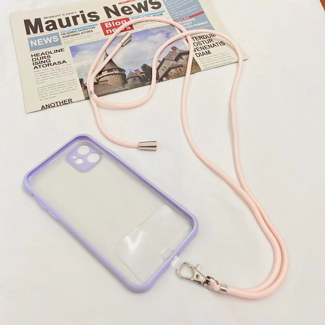 Single transparent soft sheet gasket for mobile phone lanyard Application Scenario