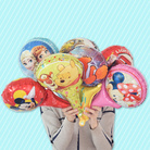 气球卡通手持棒微商扫码广告活动儿童玩具铝膜气球