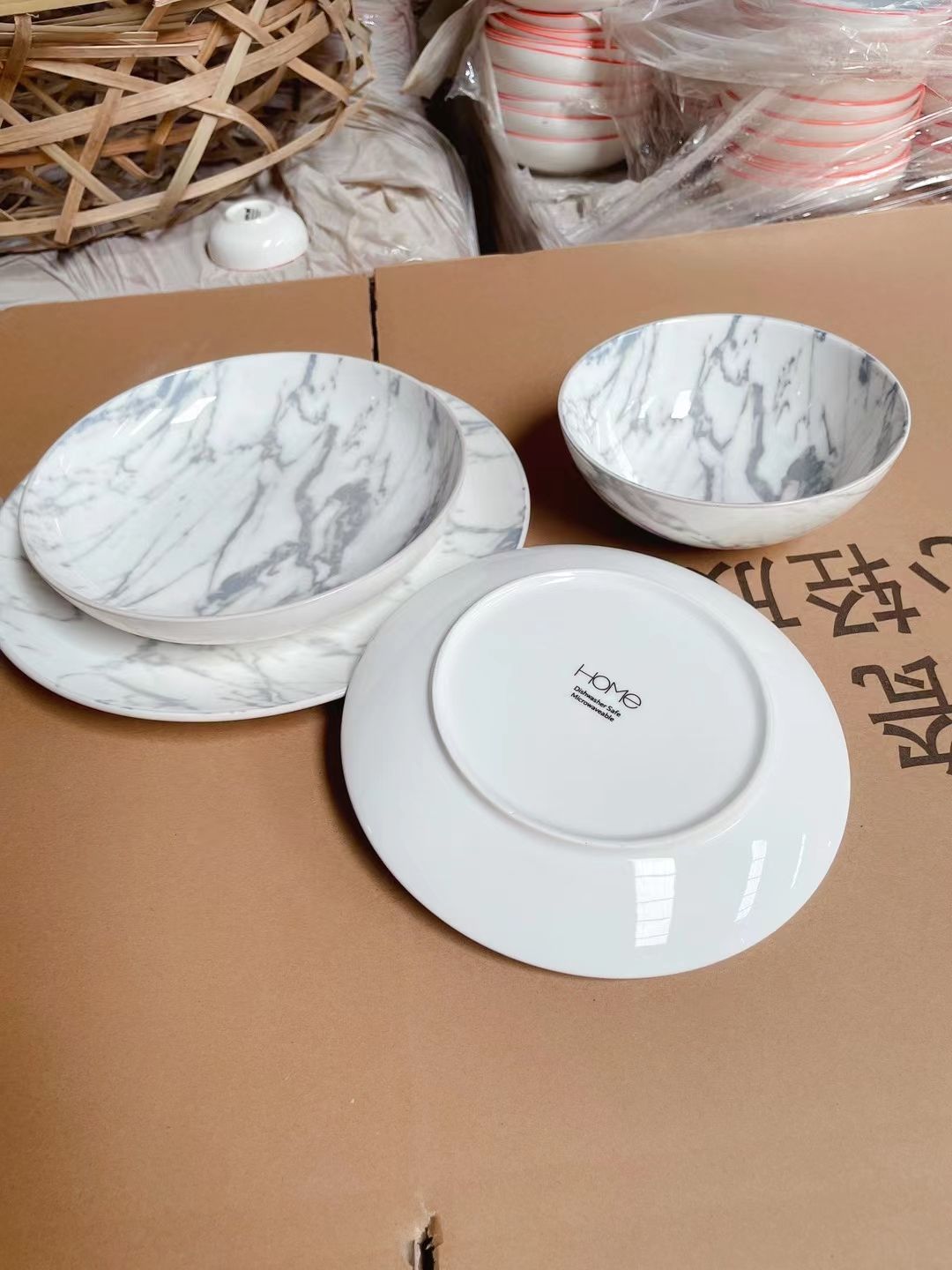 方圆陶瓷大理石特色西餐牛排餐盘饭碗系列网红西餐盘FY6858888详情图9