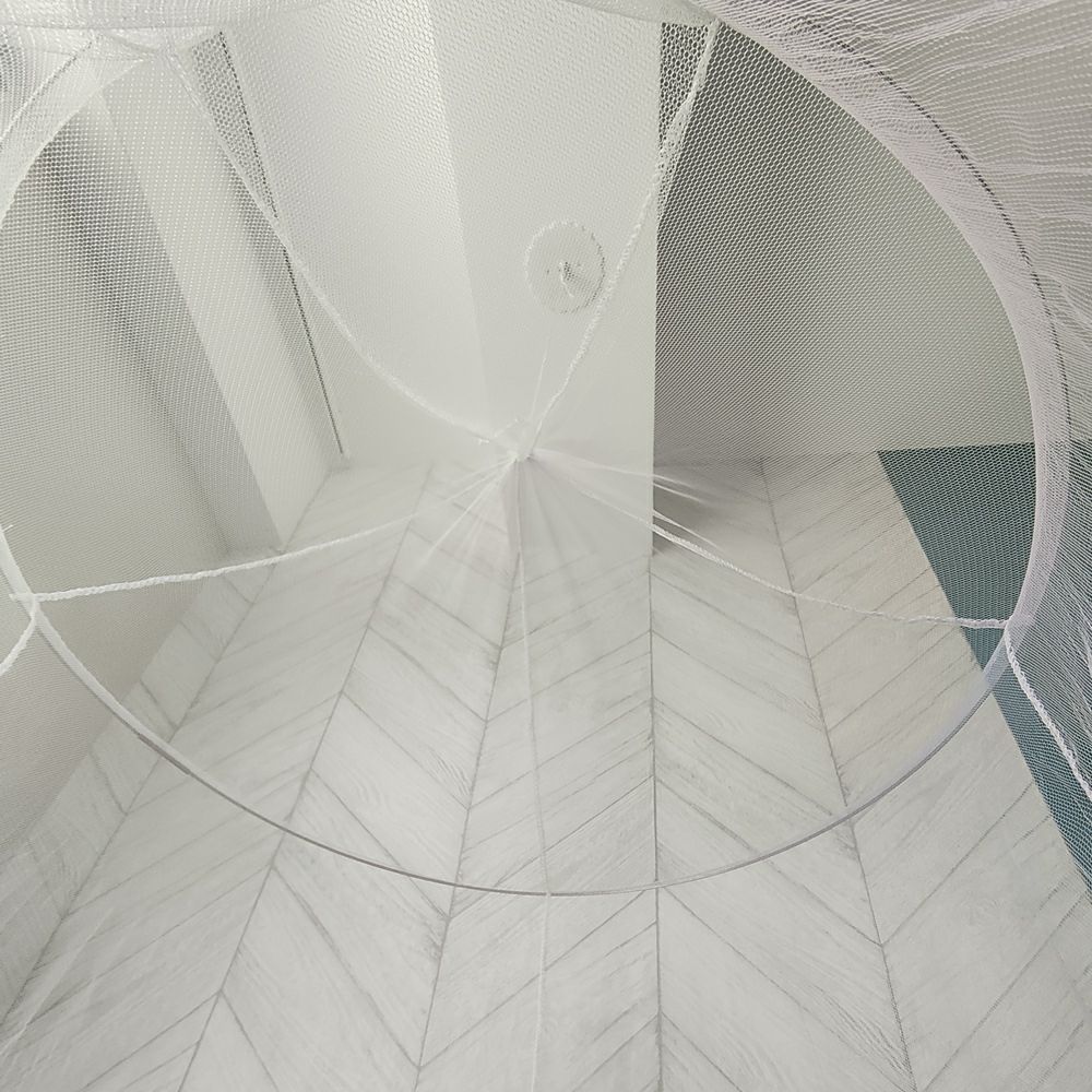 成人圆顶钢丝蚊帐 彩色彩虹加密折叠蚊帐 学生儿童宿舍吊挂蚊帐详情图5