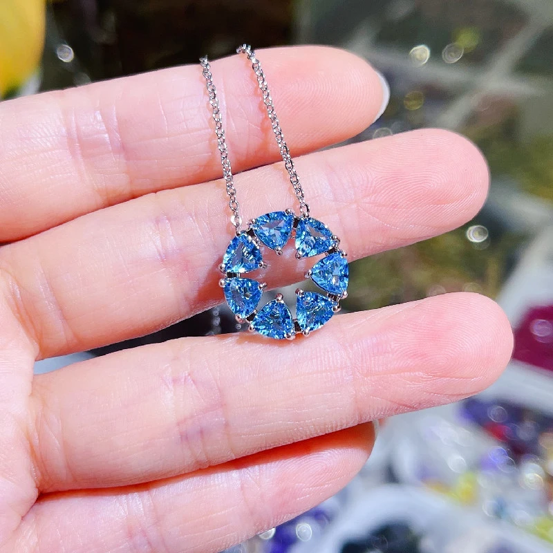 Rainbow Pendant Series AAA Zircon crystal inlaid from the original factory, simple yet elegant gold-plated colored zirconium detail image 4