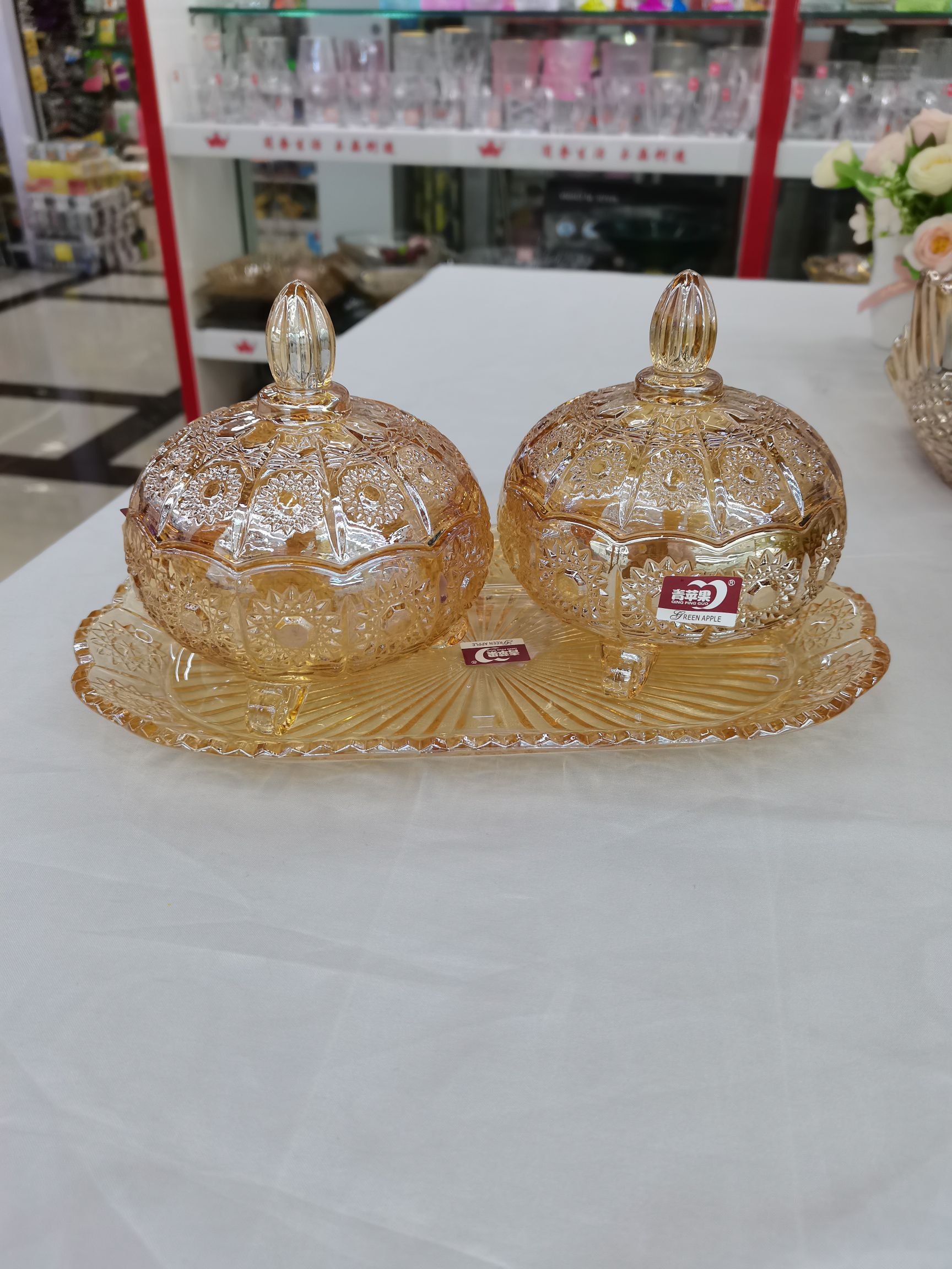 欧式储物罐浮雕玻璃糖果罐首饰罐果酱零食罐小杂物收纳罐子糖缸详情图2