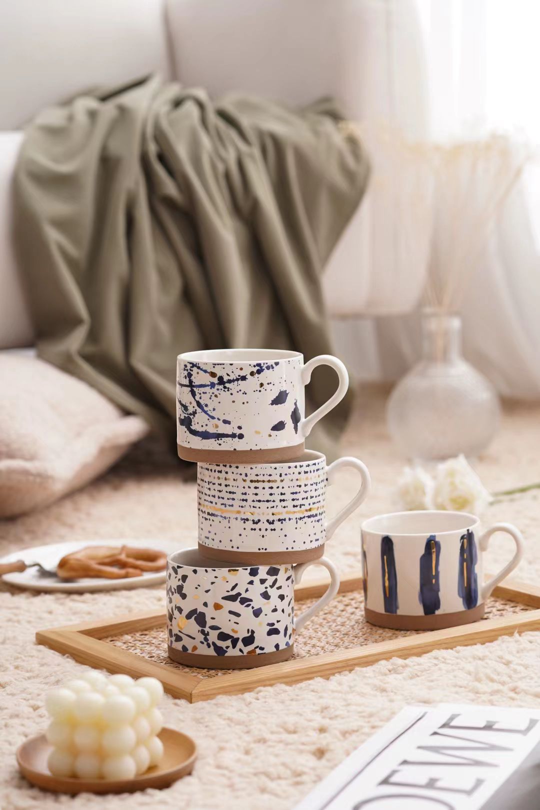 Fashionable cotton-style ceramic handicraft Cup Binyao 00111 details Picture