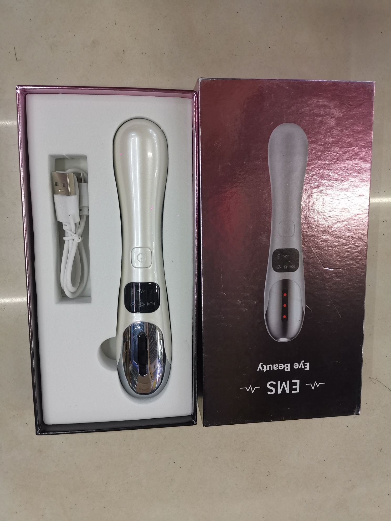 USB充电微电流美眼仪智能眼部按摩仪彩光护眼震动美容仪按摩器详情图3