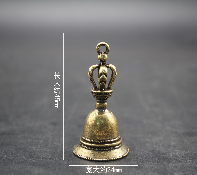 Pure copper bell ornaments, brass wind chimes, copper bell pendants, home decoration, five yellows for safety, feng shui hanging decorations for the entrance of the home, smooth decoration store