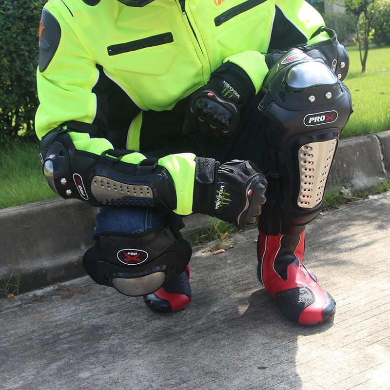 PRO X Motorcycle Protective Gear Knee and Elbow Guard Four-piece Set Stainless steel Riding Rider anti-fall protective gear for off-road use detail image 11
