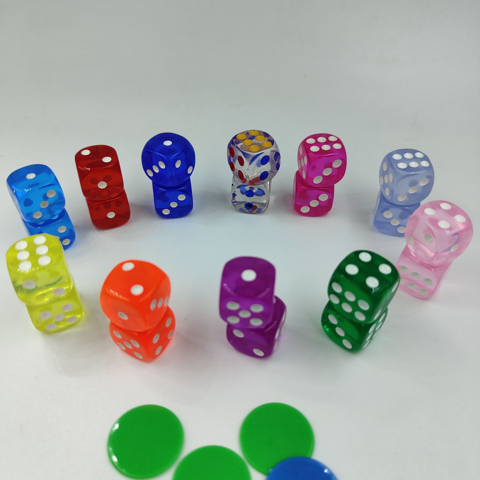 骰子透明水晶亚克力骰子彩色现货供应14MM骰子详情图5