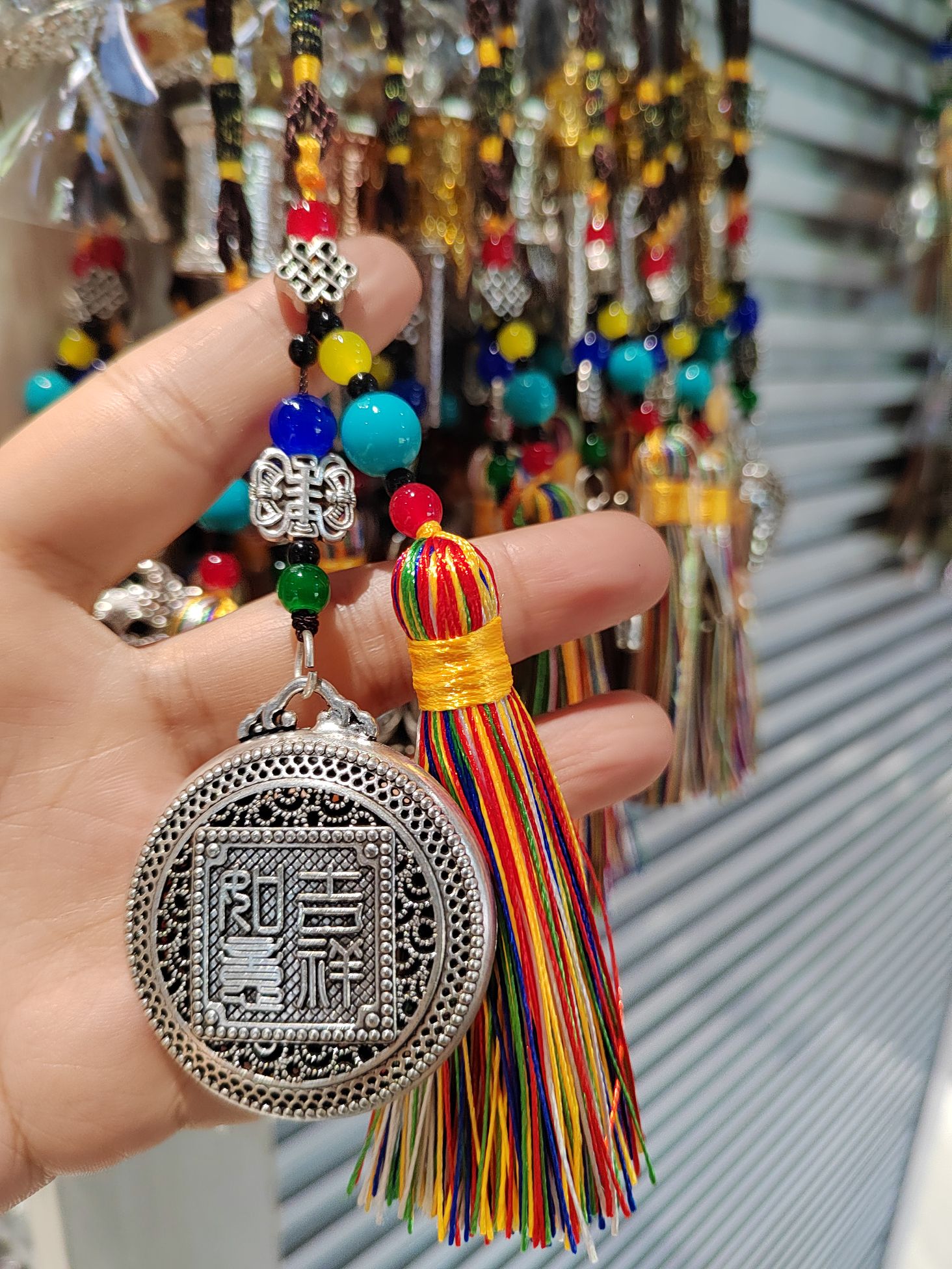 吉祥如意钥匙扣小挂件藏族特色纪念品金刚杵车挂金刚橛小转经筒吊坠随身小饰品佛教用品顺利饰品商行