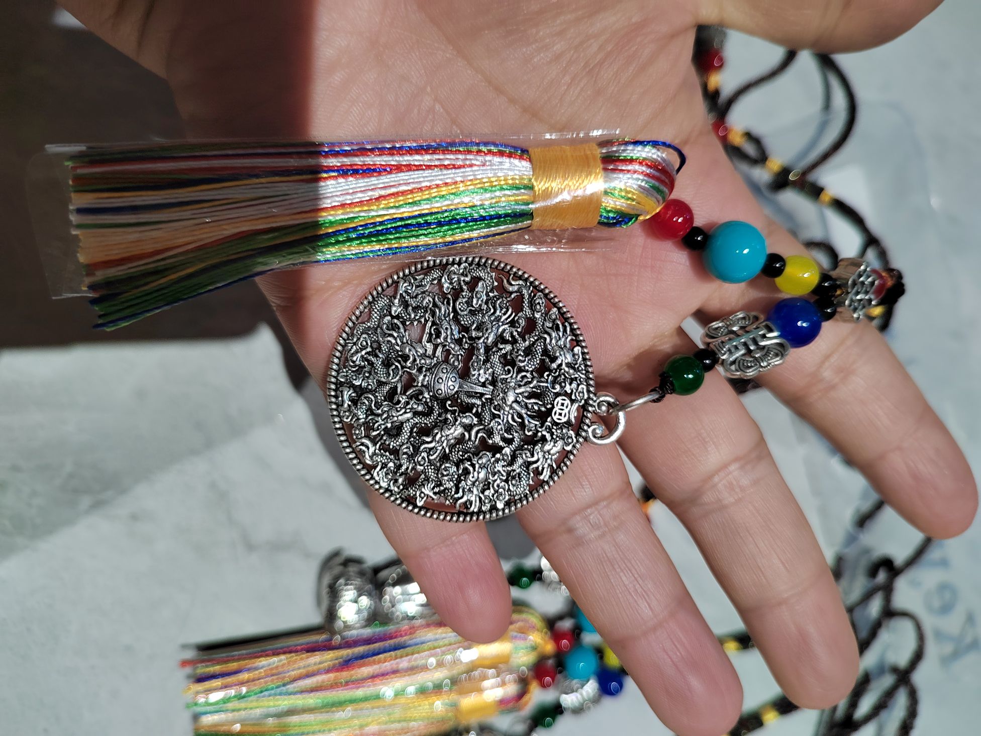 Cobre dinero long hermano pequeño colgante dos dragones perlas estilo nacional su sui sui 001-1 suave joyería de la casa pic 1
