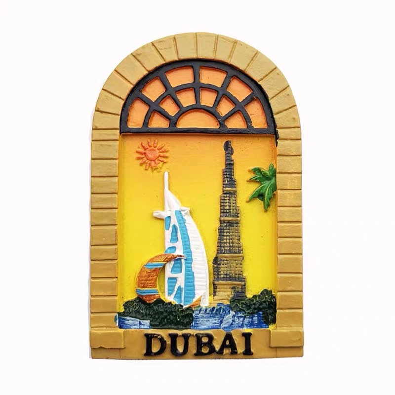 迪拜人文景观冰箱贴地标建筑哈利法塔旅游纪念装饰工艺礼品索飞雅7268