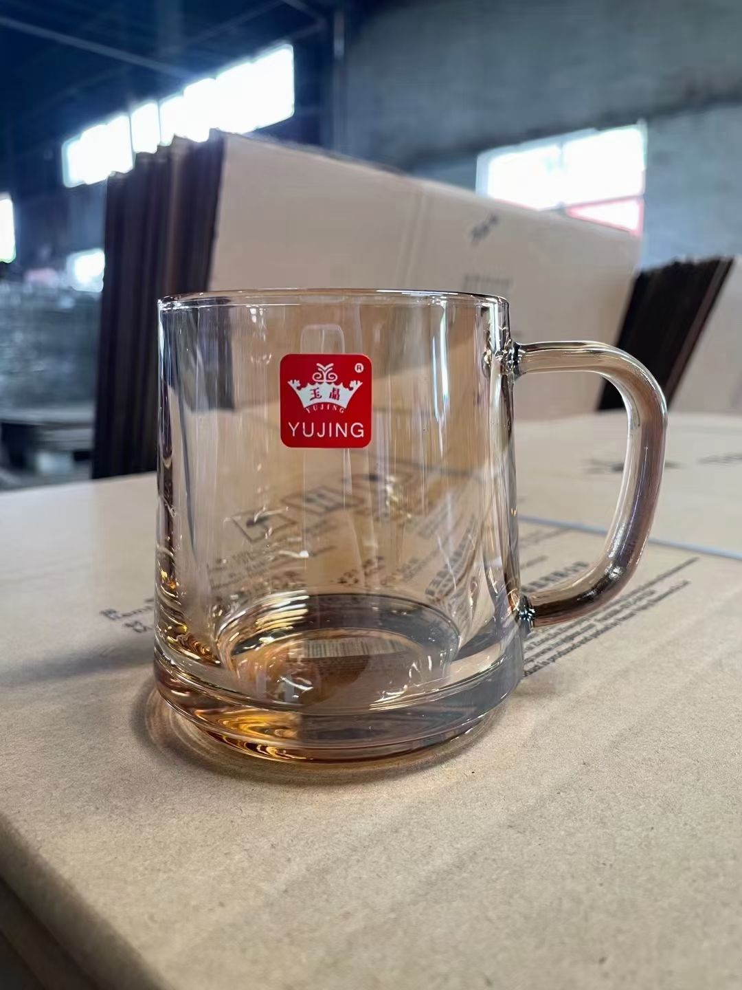 YJ5808-2D 玻璃手柄杯 琥珀详情图2