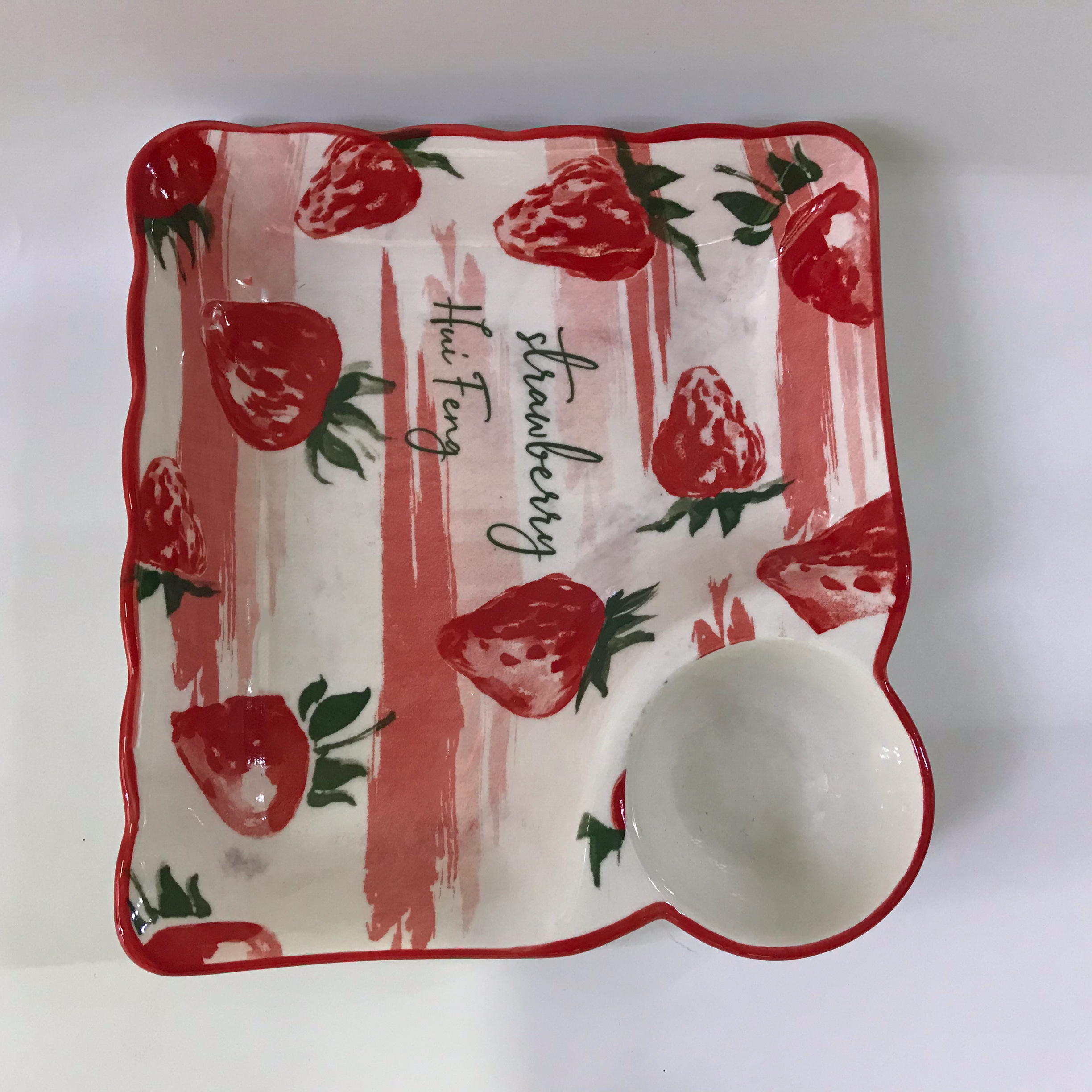 Square dumpling plate, ceramic plate Specification image