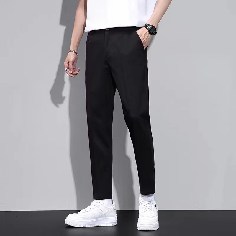 男士西装裤子外穿韩版潮流夏季薄款9九分西裤直筒西装休闲裤男8分详情图1
