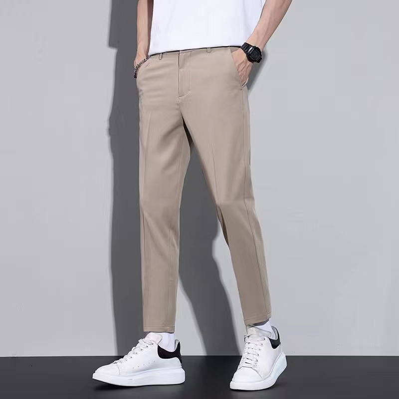 男士西装裤子外穿韩版潮流夏季薄款9九分西裤直筒西装休闲裤男8分详情图4