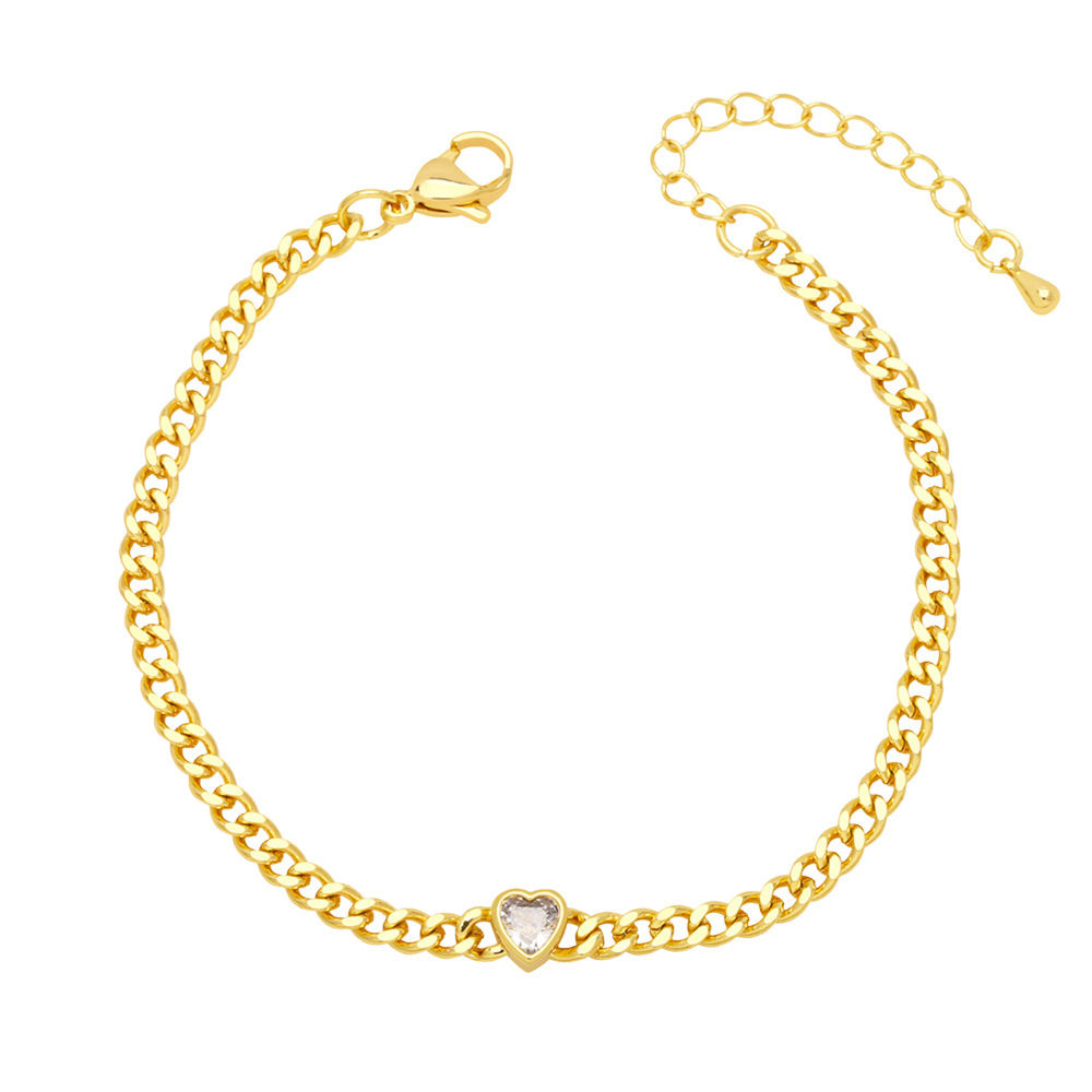 European and American cross-border retro, niche and cold style chain bracelet for women, Instagram trendy, individual and simple Cuban chain bracelet detail image 6