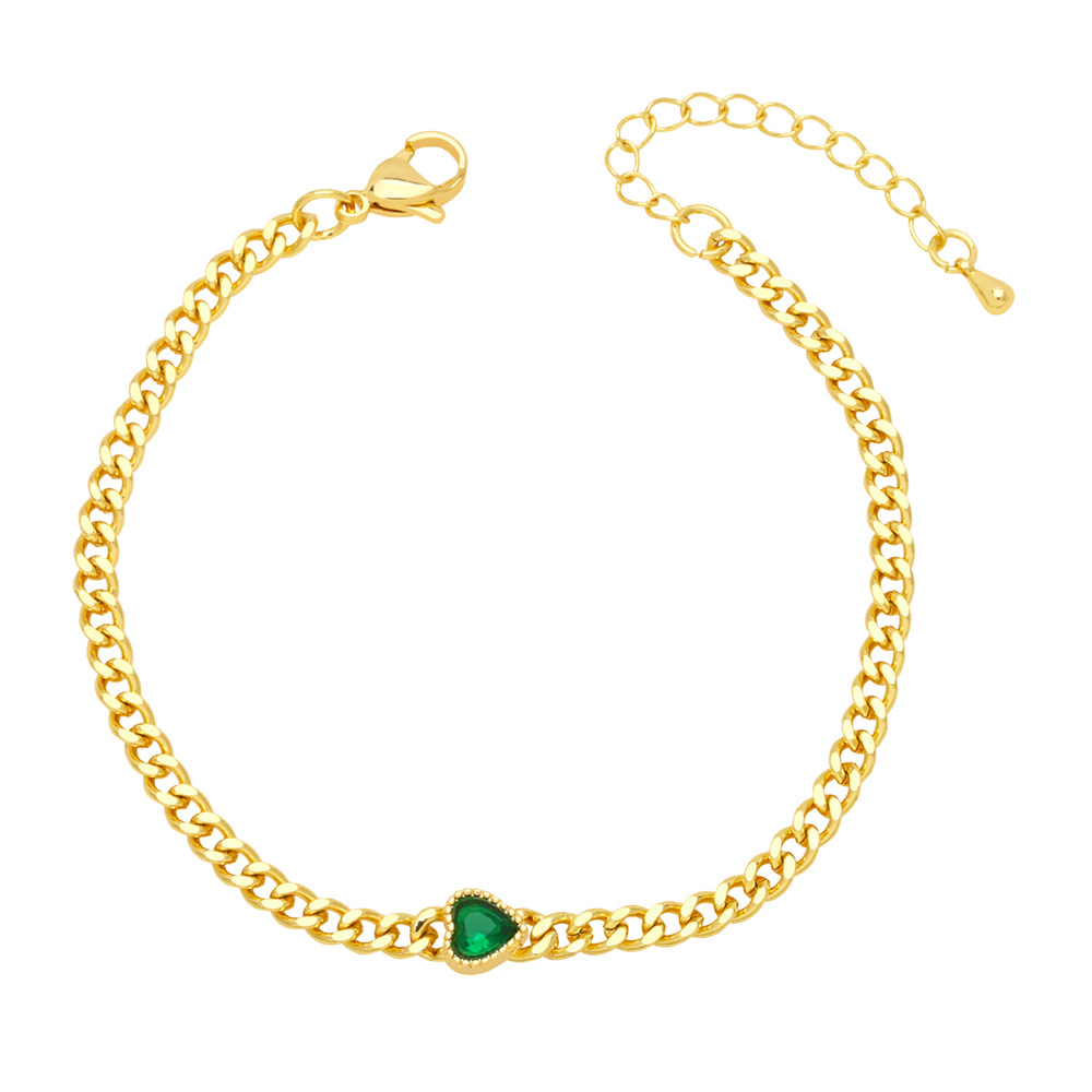 European and American cross-border retro, niche and cold style chain bracelet for women, Instagram trendy, individual and simple Cuban chain bracelet detail image 3