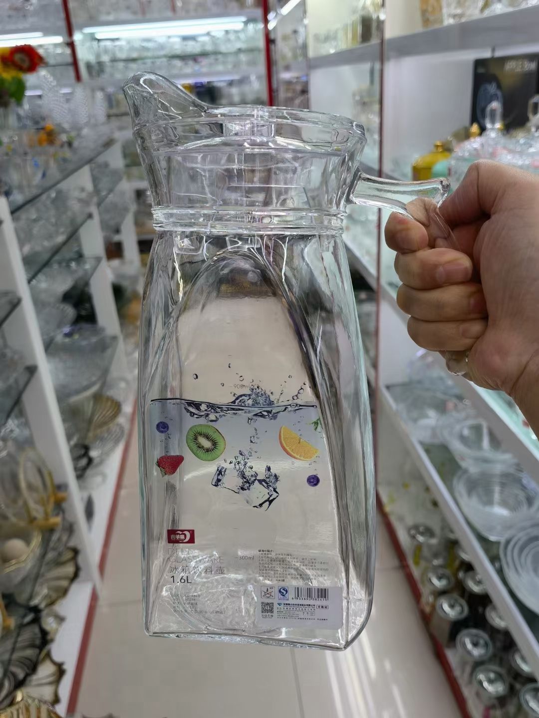 EH1034光面   冰箱冷水壶 饮料壶 锤纹1.6L详情图2