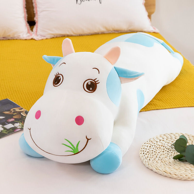 No. 1 cartoon Cow, plush toy doll, pillow, long pillow, doll, bed pillow, small, cute pink girl doll Application Scenario