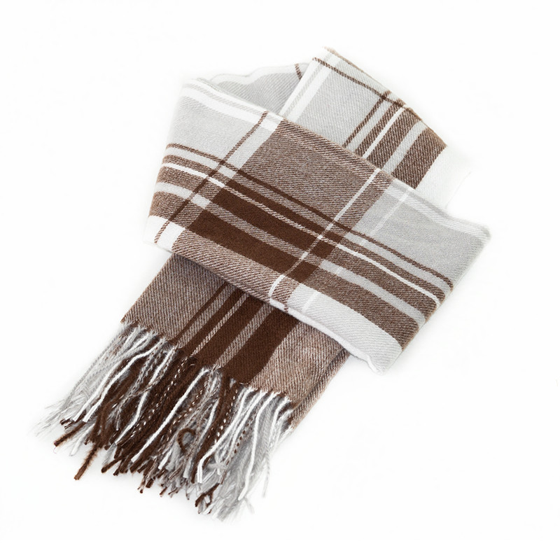 Japan And South Korea Fashion Autumn Winter 2022 New Classic Plaid Scarf Imitation Cashmere Scarf Shawl Warm And Thick Multi-Purpose Scarf Item Picture