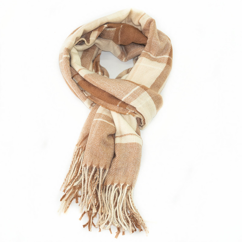 Japan And South Korea Fashion Autumn Winter 2022 New Classic Plaid Scarf Imitation Cashmere Scarf Shawl Warm And Thick Multi-Purpose Scarf undefined