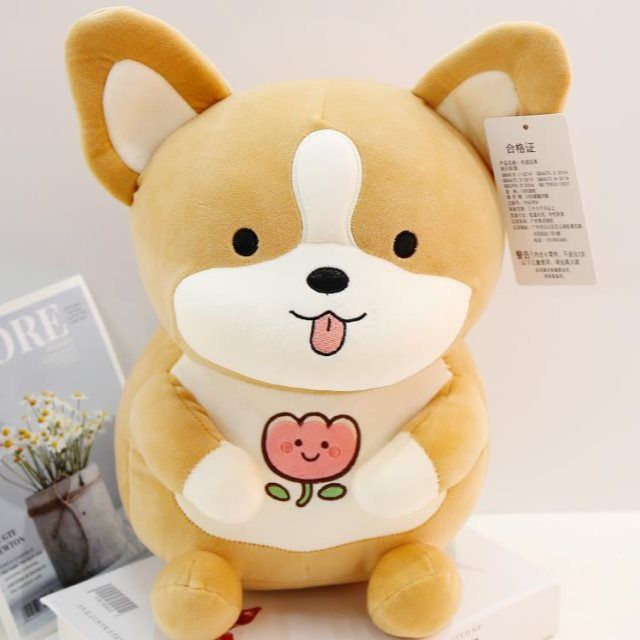 No. 1 Cute squirrel, cute little chubby dog doll, plush toy doll, dog bed pillow, birthday gift for men and women Specification image